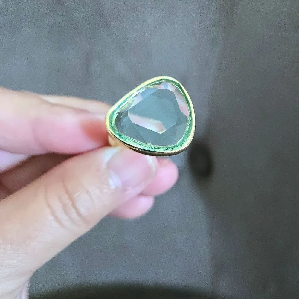 Atterri🛬 Translucent Green💚 Rounded Triangle Ring💍 - NWT - Picture 3 of 16